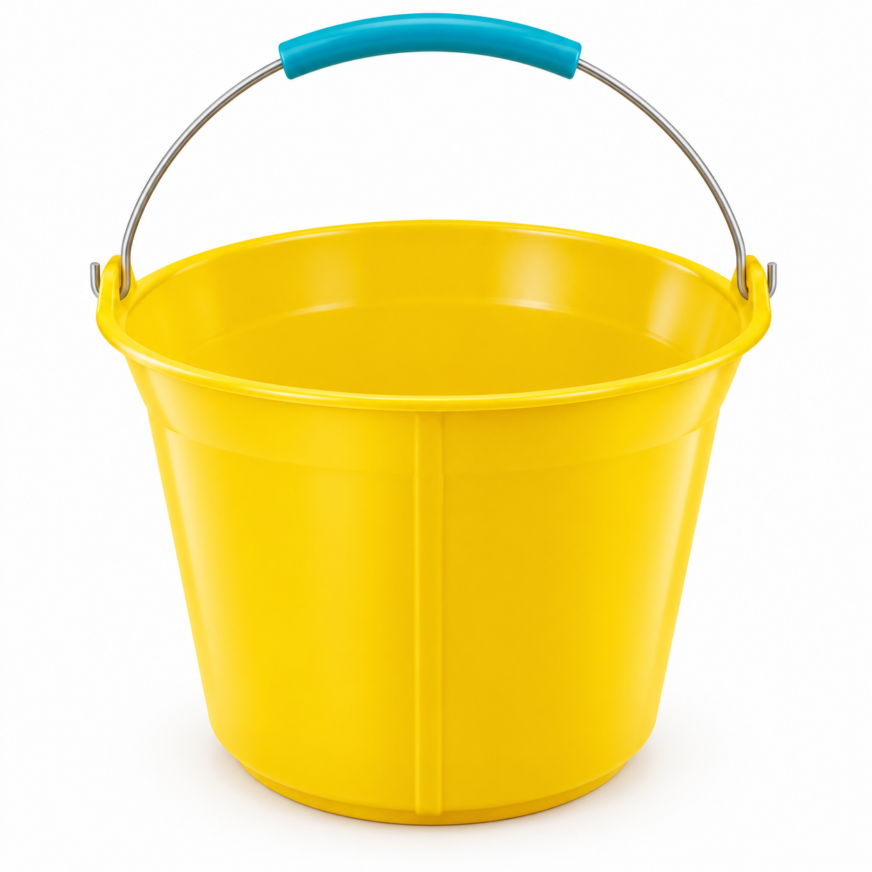 SEAU COULEUR AVEC POIGNÉE (JAUNE) - Image 1