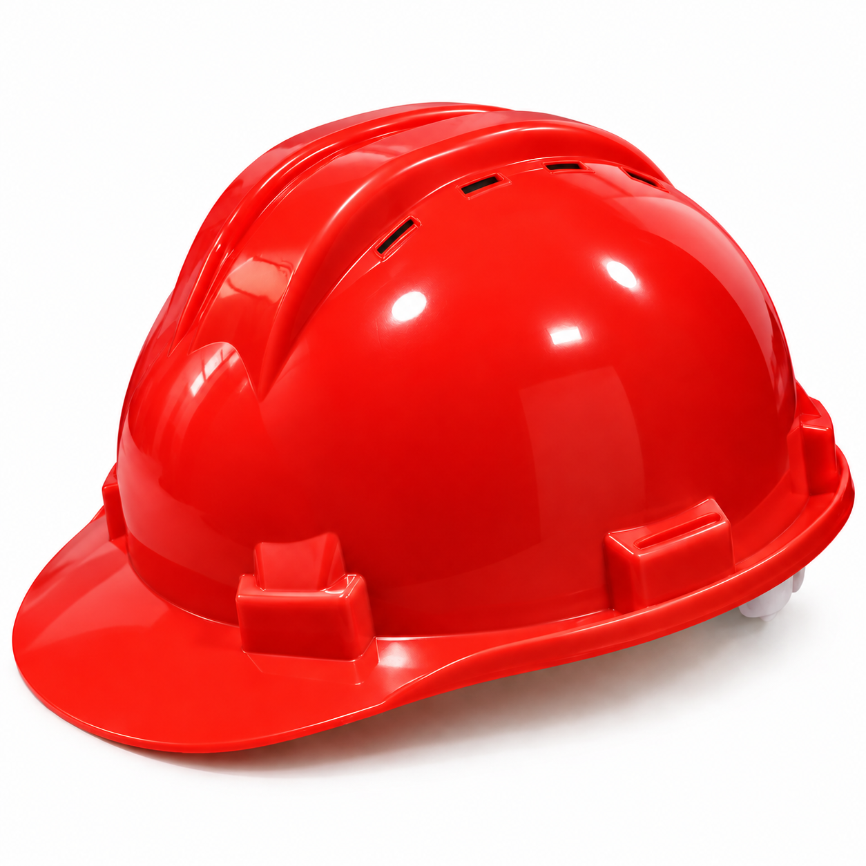 CASQUE CHANTIER PERFORÉ (ROUGE) - Image 1