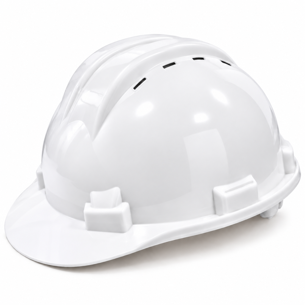 CASQUE CHANTIER PERFORÉ (BLANC)