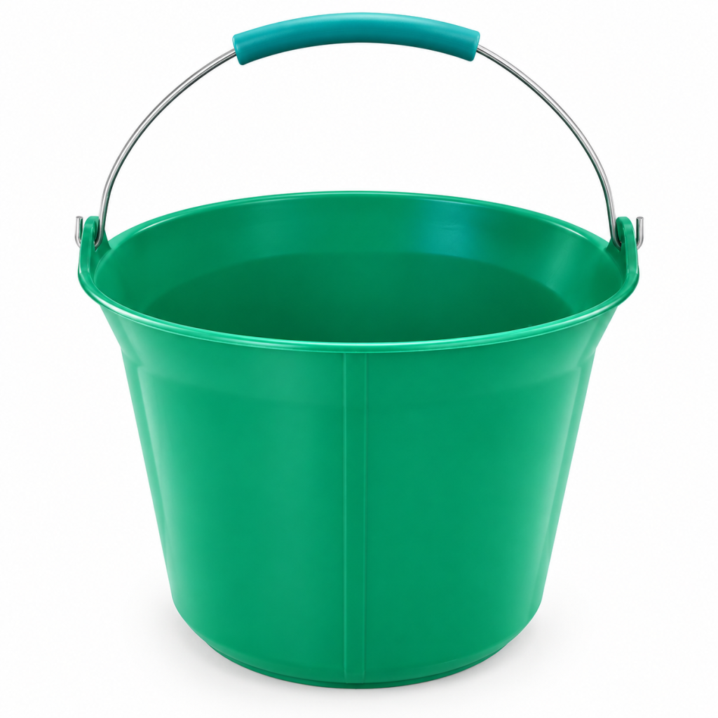 SEAU COULEUR AVEC POIGNÉE (VERT)
