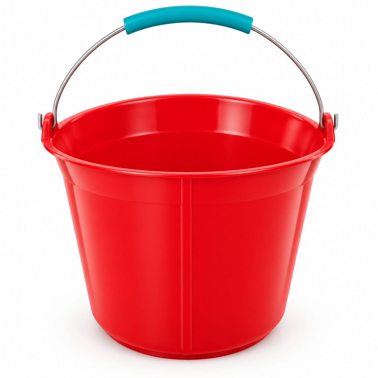 SEAU COULEUR AVEC POIGNÉE (ROUGE) - Image 1