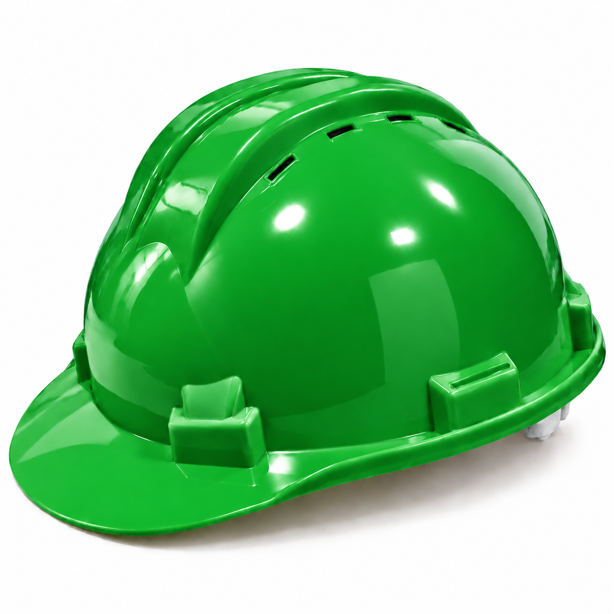 CASQUE CHANTIER PERFORÉ (VERT) - Image 1
